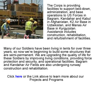 Afghan Engineer District - Projects and Programs