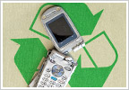 phone on recycling symbol