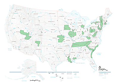 Heritage areas map