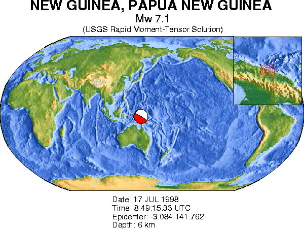 NEIC global location of earthquake