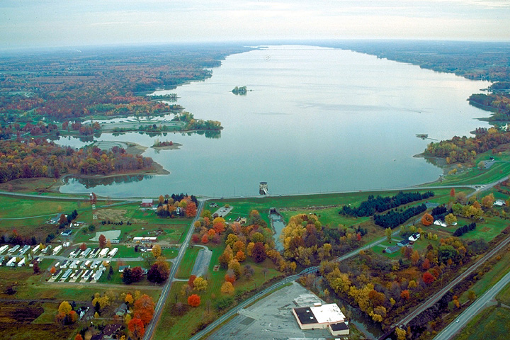 Aerial image of Mosquito Creek Lake