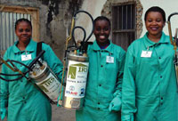 Photo of trained spray operators in Tanzania.