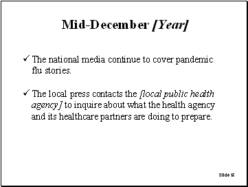 Slide 15: Mid-December [Year]