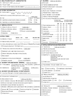 Snap shot of the Medical Record Abstraction Form for Domestic Bombing Events
