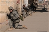 U.S. Army soldiers provide security during a patrol.
