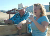 Hank Stone (left) and Mary Kimball (right), Director of Center for Land Based Learning.