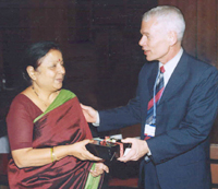 Dr. Jack Killen and Mrs. Malti Singh at the Indo-US Workshop on Traditional Indian Systems of Medicine Research
