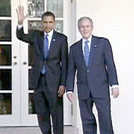 Bush, Obama at the White House