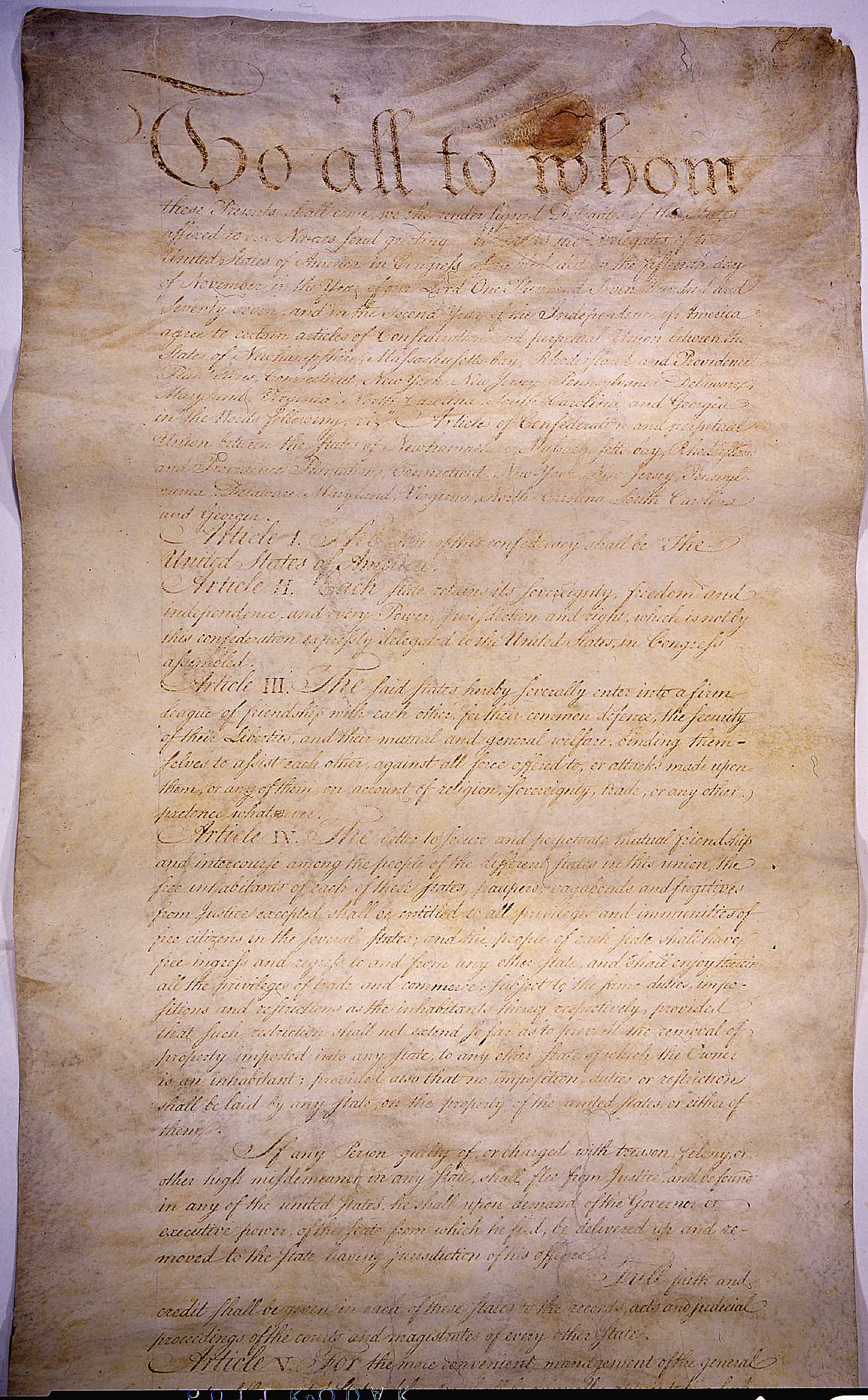 Articles of Confederation (Page 1)