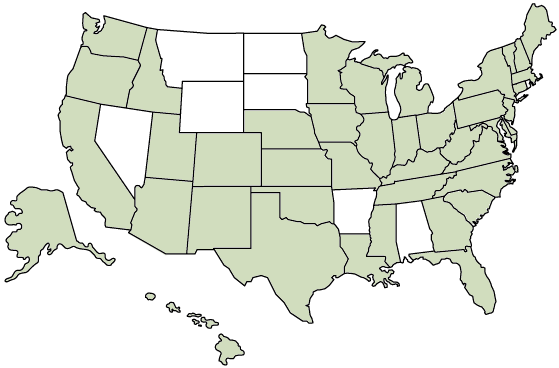 Map of the United States of America