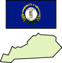 Kentucky: Map and State Flag