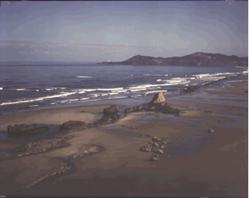 photo of seastack from 1970 