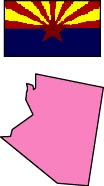 Arizona: Map and State Flag