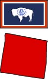 Wyoming: Map and State Flag