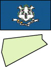 Connecticut: Map and State Flag
