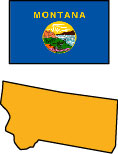 Montana: Map and State Flag