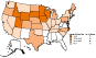 Hypersensitivity pneumonitis: Age-adjusted death rates by state, U.S. residents age 15 and over, 1995–2004
