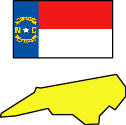 North Carolina: Map and State Flag