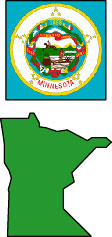 Minnesota: Map and State Flag