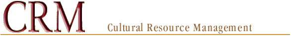 CRM Cultural Resource Management Title Image