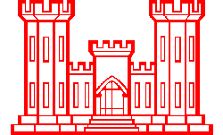 Traditional Corps Castle red line drawing version