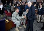 GATES GREETS WOUNDED WARRIORS - Click for high resolution Photo