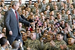 BUSH THANkS TROOPS - Click for high resolution Photo