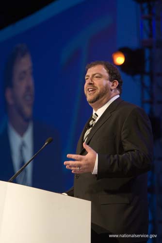 Corporation for National and Community Service CEO David Eisner delivers remarks at Opening Plenary of the 2008 National Conference on Volunteering and Service, held in Atlanta, GA.