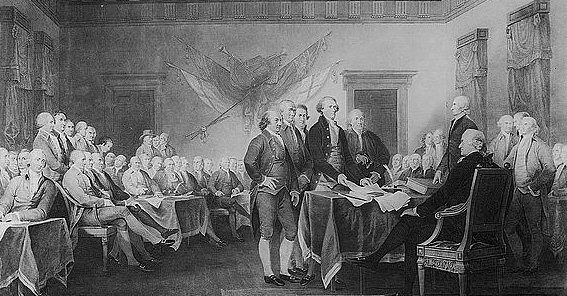 Portrait of signing of Declaration of Independence