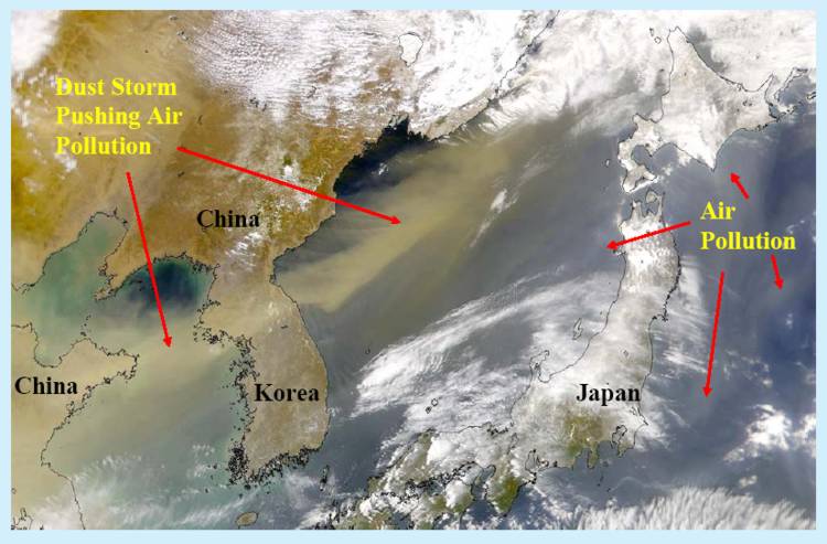 [Asian dust storm and air pollution that impacted the U.S., April 2001]