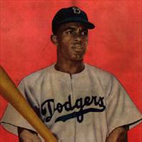 Image of Jackie Robinson from Back Cover of a Comic Book, 1956