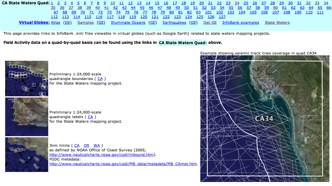 screen capture of state waters home page