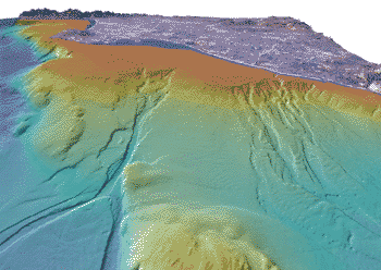 [Perspective view of Los Angeles margin] 