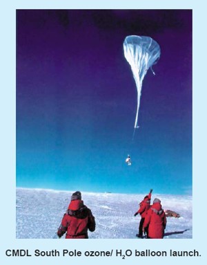 [GMD South Pole ozone/H2O balloon launch.]