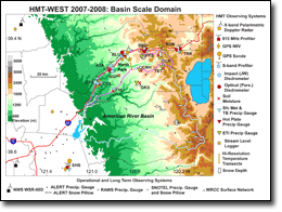 Figure 2. Basin scale HMT-West-2008 map.