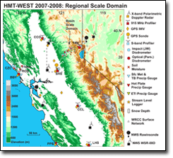 Figure 3. Regional scale HMT-West-2007 map.