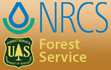 NRCS and Forest Service logos.