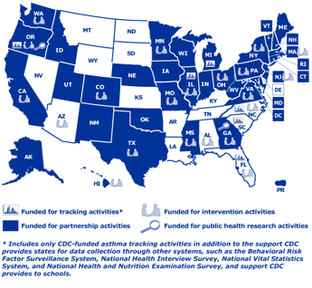 Asthma Program Activities Map