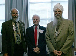 Speakers Joel Pickar, D.C., Ph.D., and Daniel Cherkin, Ph.D., with Partap Khalsa, D.C., Ph.D., of NCCAM