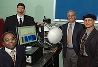 Argonne scientists Sami Gopalsami (left), Thomas Elmer, Paul Raptis and Sasan Bakhtiari