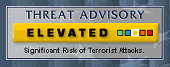 Threat Advisory ELEVATED (yellow) - significant risk of temporary attack