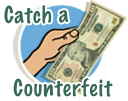 Icon showing the Catch a Counterfeit game - click to play.