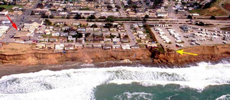 oblique aerial photograph of Pacifica, California