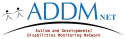 Logo: ADDM Net. Autism and Developmental Disabilities Monitoring Network