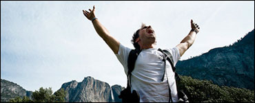 Photo: A hiker enjoying a breath of fresh air