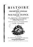 Histoire et description générale de la Nouvelle France