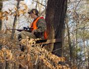 Hunter enjoying the solitude of still hunting at Enid Lake.