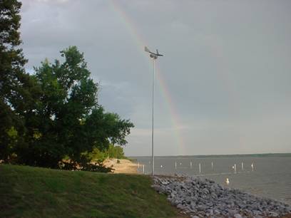 Wind warning device at Hernando Point Boat Ramp