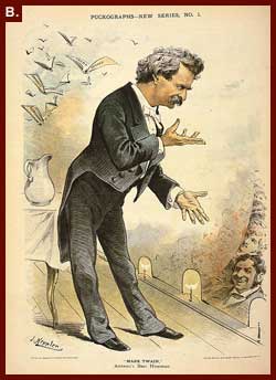 J. Keppler, artist. 'Mark Twain,' America's best humorist, 1885