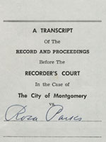 Rosa Parks's arrest record